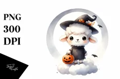 Baby Lamb Dressed for Halloween PNG Product Image 3