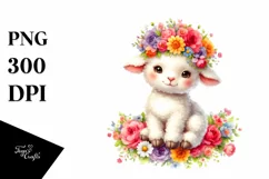 Colorful Flower Crown Watercolor Clipart Product Image 3