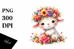 Colorful Flower Crown Watercolor Clipart Product Image 3