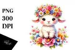 Colorful Flower Crown Watercolor Clipart Product Image 3