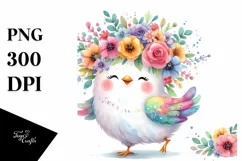 Colorful Flower Crown Watercolor Clipart Product Image 3