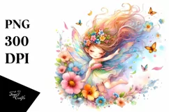 Colorful Fairy Petals Whimsical Clipart Product Image 1