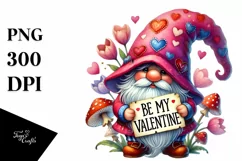 Valentines Gnome, Detailed PNG Product Image 1