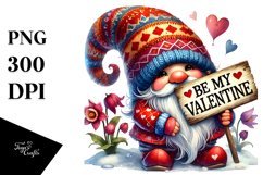 Valentines Gnome, Detailed PNG Product Image 1