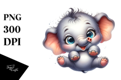 Cute Baby Elephant PNG Product Image 1