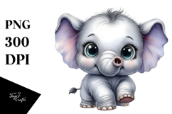 Cute Baby Elephant PNG Product Image 1