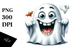 Funny Halloween Ghost Clipart Product Image 1