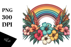 Tropical Flower Rainbow, PNG Product Image 1