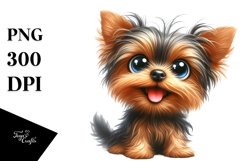 Funny Popping Eyes Yorkshire Terrier | Clipart Product Image 1
