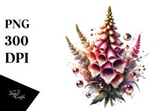 Shiny Material Foxglove Splash | Clipart Product Image 1