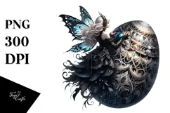 Gothic Fairy with Easter Egg, High-Res PNG Product Image 1