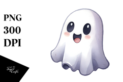 Funny Ghost Halloween Clipart PNG Product Image 1
