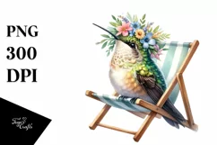 Watercolor Young Hummingbird | Sublimation | Clipart Product Image 3