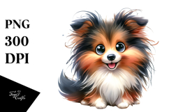 Cute Shetland Sheepdog PNG Product Image 1