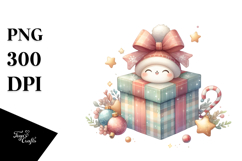 Cute Christmas Gift Box PNG Product Image 1