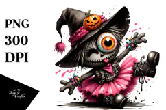 Scare Crow with Eyeball Candy Ink Wash PNG Product Image 1