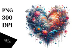 Paintbrush Style Heart PNG Product Image 1
