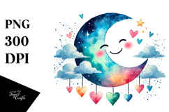 Smiling Moon PNG Product Image 1
