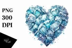 Ice Heart Digital Painting PNG Product Image 1
