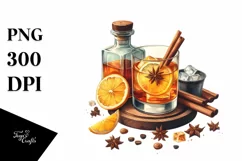 Watercolor Whiskey Sour | Sublimation | Clipart Product Image 1