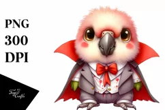 Funny Baby Parrot Vampire Clipart Product Image 1