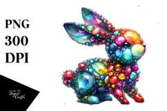 Colorful Bunny Made of , PNG Product Image 1