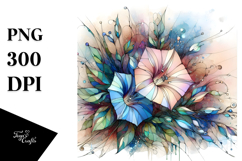 Stained Morning Glory, Transparent PNG Product Image 1