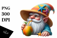 Dreamy Gnome in Beach Wear | Clipart Product Image 3