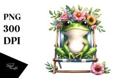 Watercolor Young Frog | Sublimation | Clipart Product Image 1