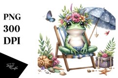 Watercolor Young Frog | Sublimation | Clipart Product Image 1