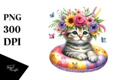 Watercolor Young Kitten | Sublimation | Clipart Product Image 1