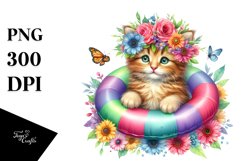 Watercolor Young Kitten | Sublimation | Clipart Product Image 3