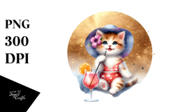Happy Kitten Drinking Cocktail Product Image 1