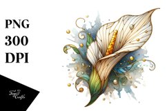 Wooden Stained Calla Lily | Clipart Product Image 3