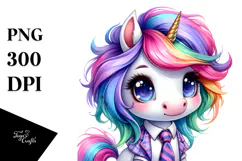 Funny Cute Unicorn PNG Product Image 1