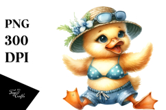 Baby Duck in Beachwear, PNG Product Image 1