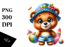 Cute Baby Bear with Goofy Smile PNG Product Image 1
