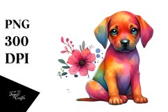 Cute Colorful Rhodesian Ridgeback Watercolor Clipart Product Image 3