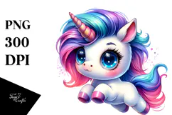 Jumping Baby Unicorn PNG Product Image 1