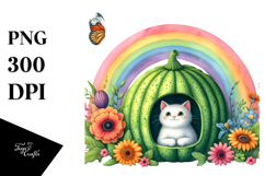Colorful Flowers,Seated Character | Sublimation | Clipart Product Image 1