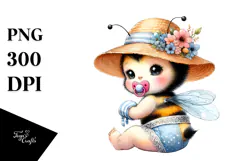 Baby Bee in Beachwear, PNG Product Image 1