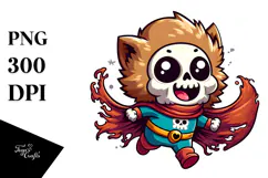 Cute Sugar Skull, Cartoon PNG Product Image 1