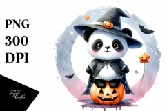 Baby Panda Dressed for Halloween PNG Product Image 3