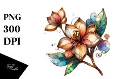 Colorful Stained Gardenia | Sublimation | Clipart Product Image 3