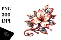 Abstract Gardenia Stained | Clipart Product Image 1