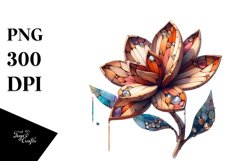 Colorful Stained Gardenia | Sublimation | Clipart Product Image 1