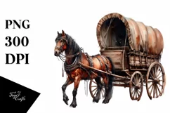 Vintage Dirty Horse Wagon with Stars Product Image 1