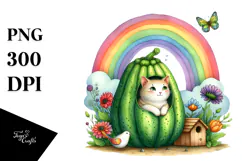 Colorful Flowers,Seated Character | Sublimation | Clipart Product Image 1