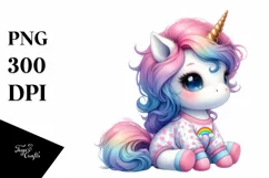 Baby Unicorn Pastel | Sublimation | Clipart Product Image 3