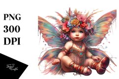Colorful Baby Fairy in Hustle Dancer&#039;s Attire PNG Product Image 3